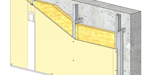 Rail Knauf R100 pour cloison contre-cloison et plafond - 100,0 MM x 28 MM -  long. 3,00 M